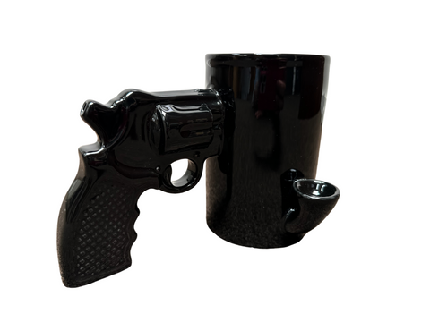 Smok'n Gun Revolver Tasse - schwarz
