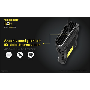 Nitecore UMS4 USB Fast Charger