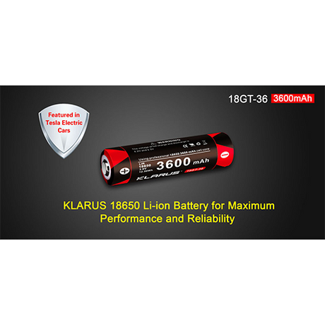 Klarus 18650, 18GT-36 lithium ion battery