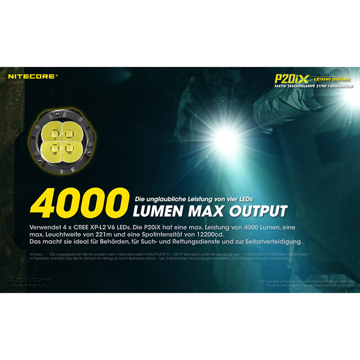 Nitecore P20iX - 4000 lumens