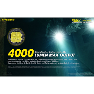 Nitecore P20iX - 4000 lumens