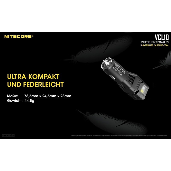 Nitecore VCL10 USB Car Charger