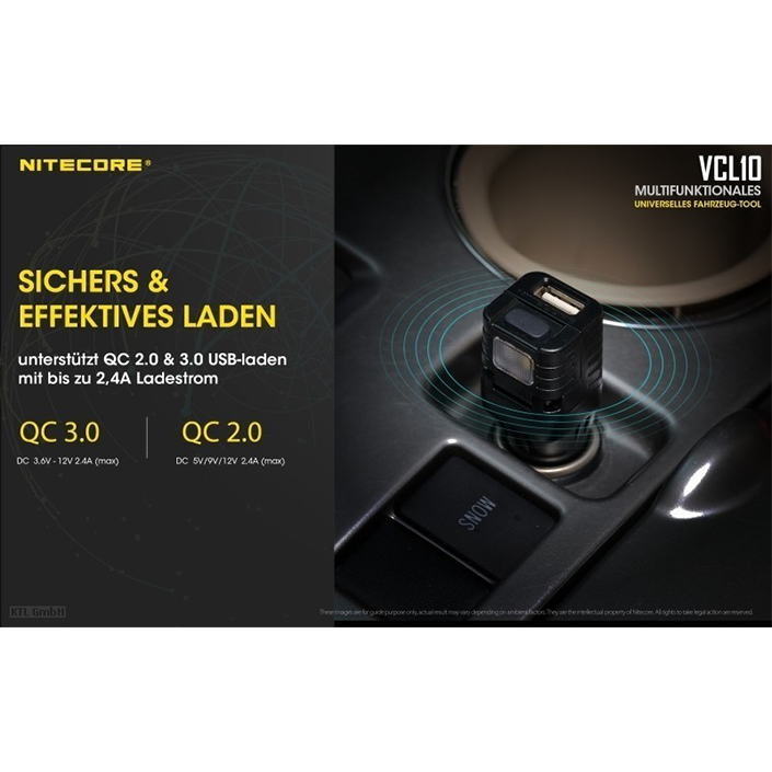 Nitecore VCL10 USB-KFZ-Ladegerät