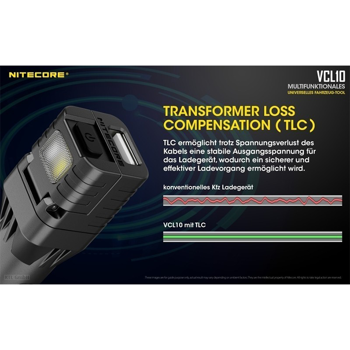 Nitecore VCL10 USB Car Charger