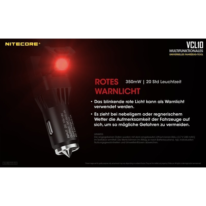 Nitecore VCL10 USB-KFZ-Ladegerät