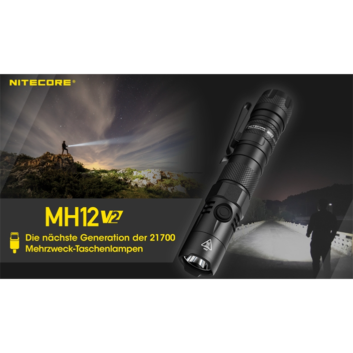 Nitecore MH12 V2 LED Taschenlampe mit 1200 Lumen