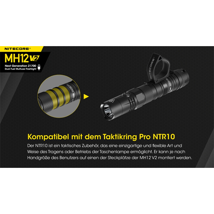 Nitecore MH12 V2 LED flashlight with 1200 lumens