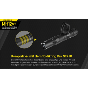 Nitecore MH12 V2 LED Taschenlampe mit 1200 Lumen