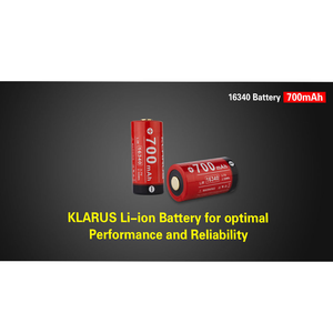 Klarus battery 16340 with 700mAh