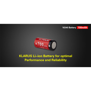 Klarus battery 16340 with 700mAh