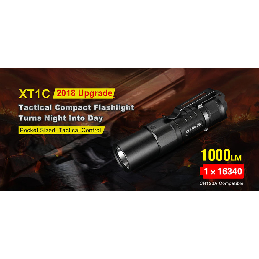 Klarus XT1C Pro flashlight 1000 lumens