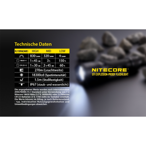 Nitecore EF1 - explosion-proof lamp