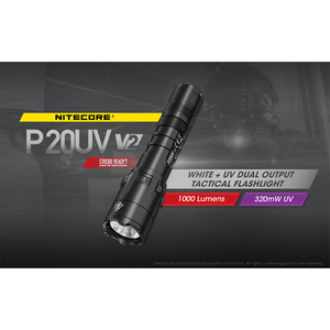 Nitecore P20UV V2 1000 Lumen + UV-Licht