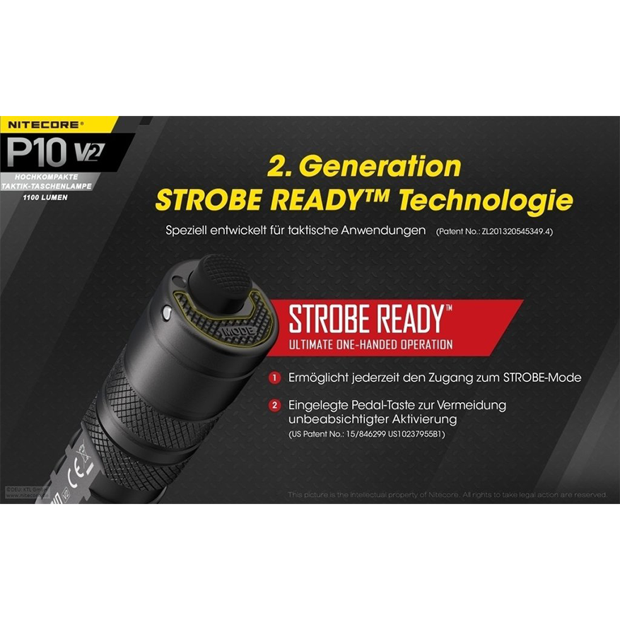 Nitecore P10 V2 flashlight