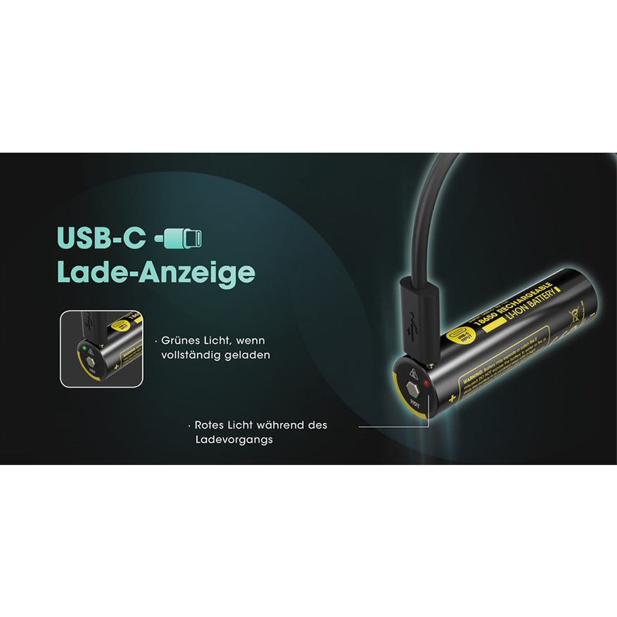 Nitecore Li-Ion battery type 18650 - 3600mAh - NL1836R