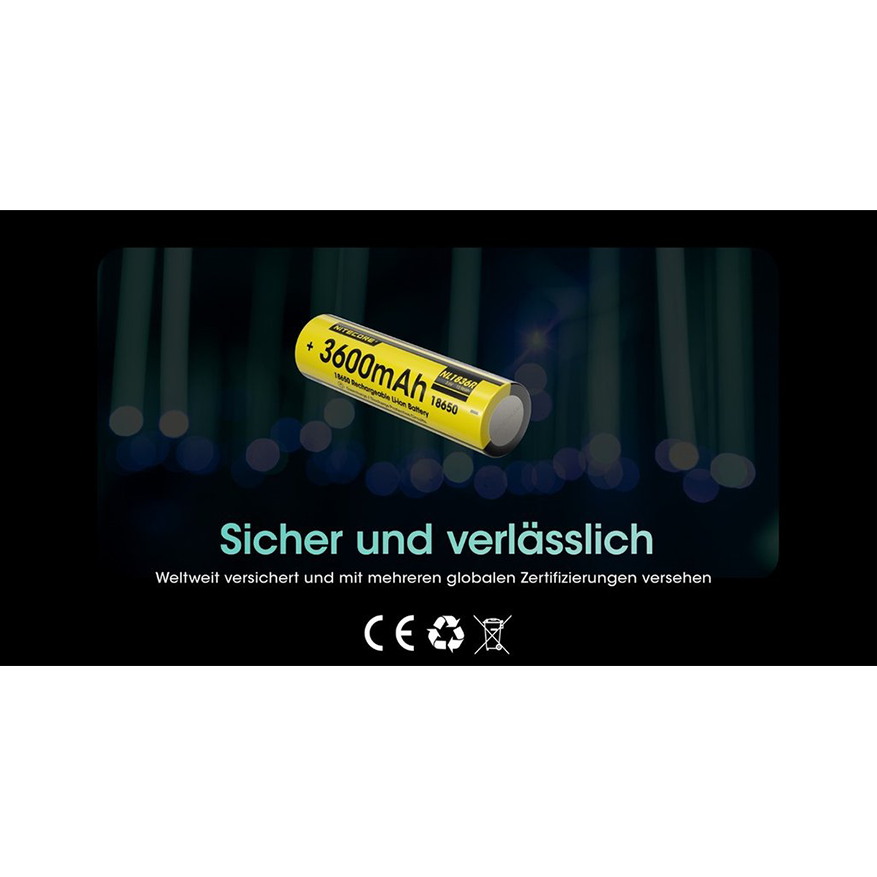 Nitecore Li-Ion battery type 18650 - 3600mAh - NL1836R