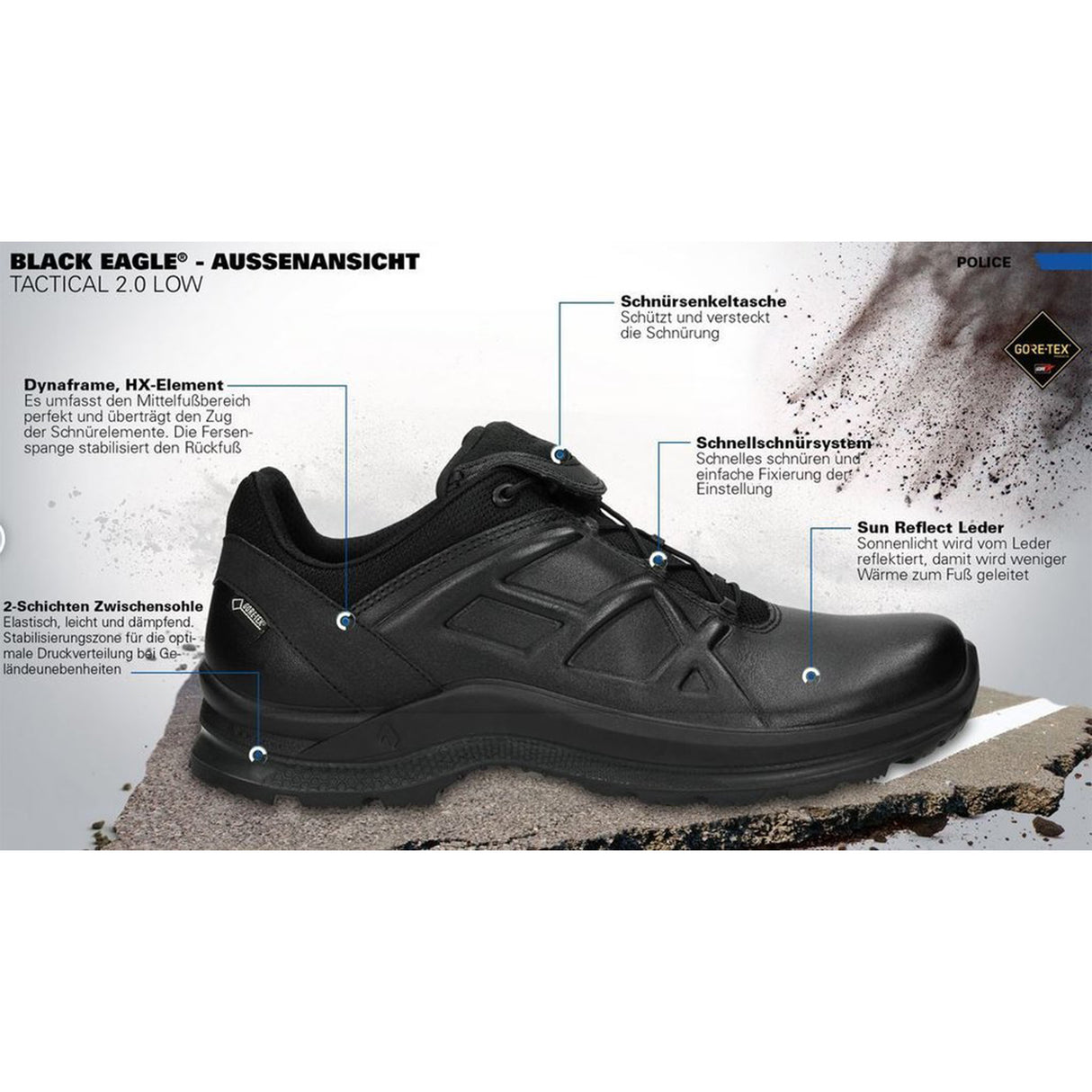 Haix BLACK EAGLE Tactical 2.1 GTX low/black