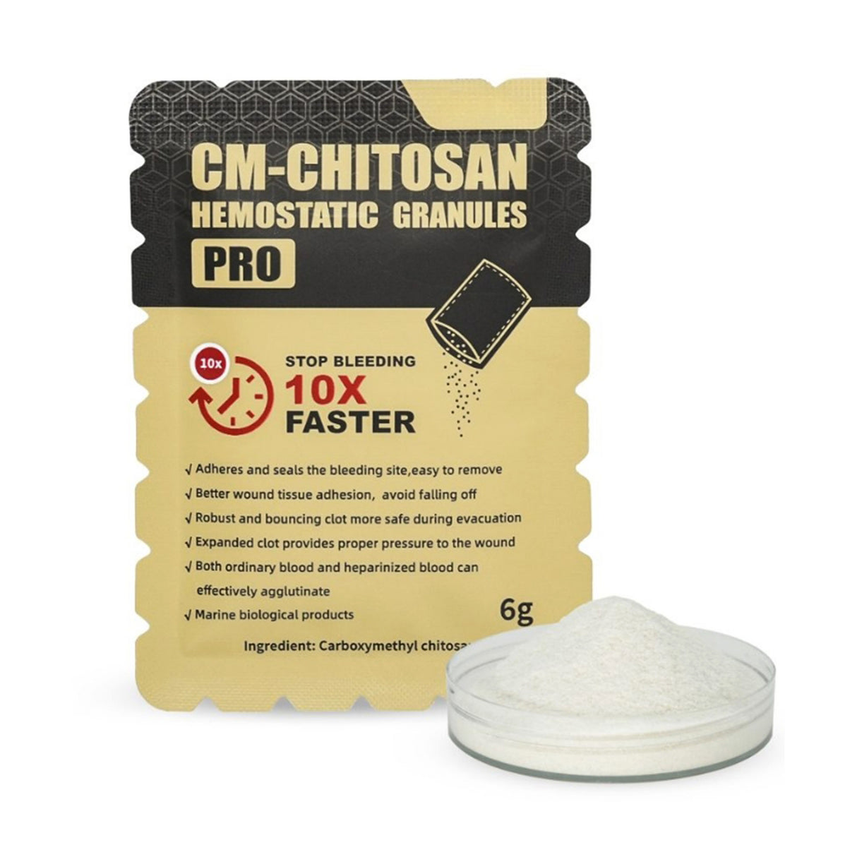 CM-Chitosan Hemostatic Granules