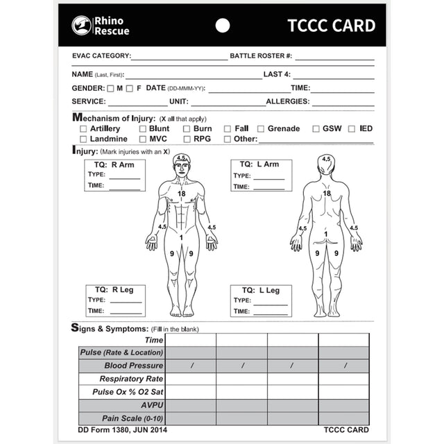 Tccc Card.pdf POLAS | Rhino Rescue TCCC Card - Professional documentation aid – POLAS ...