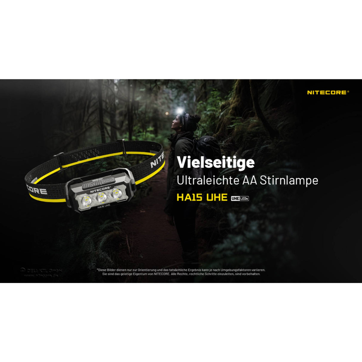 Nitecore HA15 UHE - 400 lumens, NL1411R