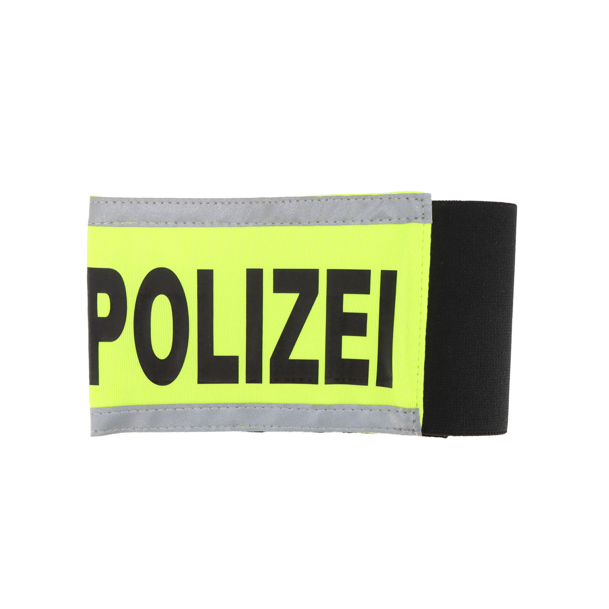 Police armband neon yellow with reflective edge/stretch+velcro