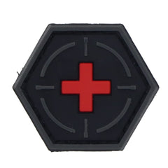 JTG Tactical Medic Red cross Hexagon, blackmedic
