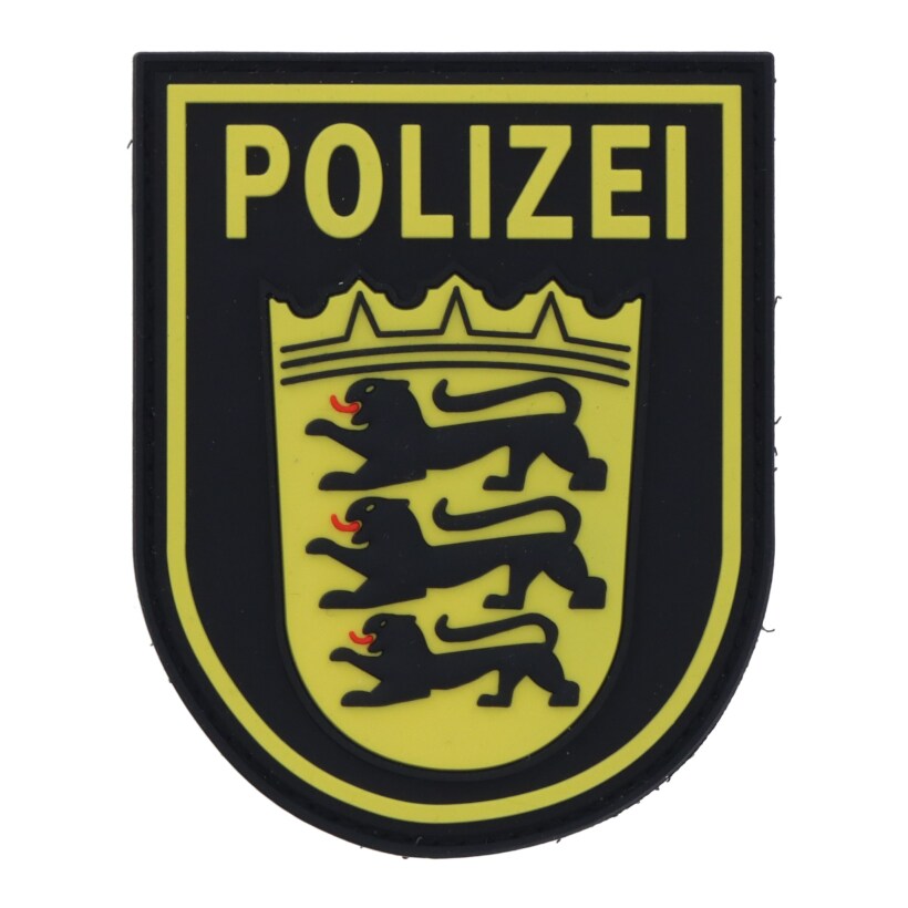 Rubberpatch - Polizei Baden-Württemberg - schwarz
