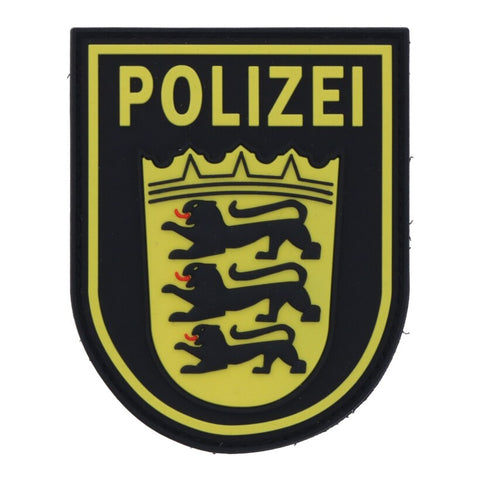 Rubberpatch - Polizei Baden-Württemberg - schwarz