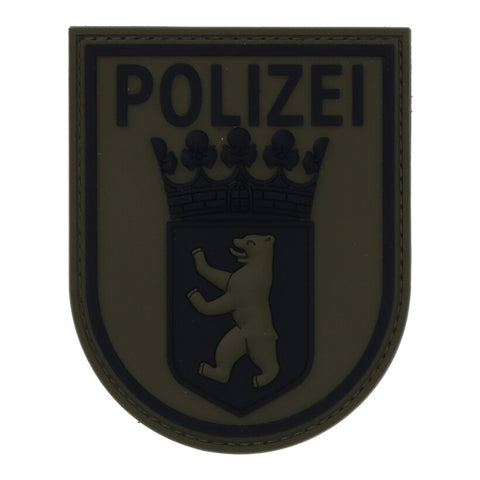 Rubberpatch Polizei Berlin - steingrau/oliv