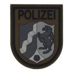 Rubberpatch Polizei Nordrhein Westfalen - steingrau/oliv